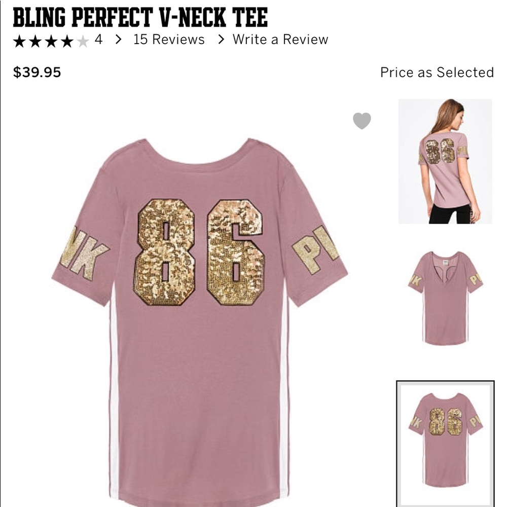 VS PINK PERFECT BLING TEE